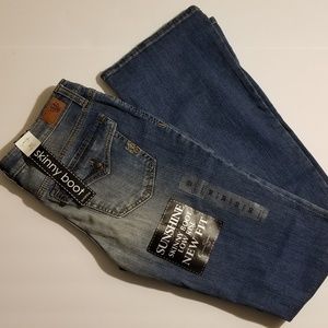 JS Sunshine Skinny Boot Distressed Jeans